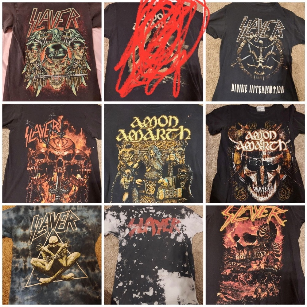 8 Metal Band T-shirts Bundle for $48 HUGE DEAL!!!